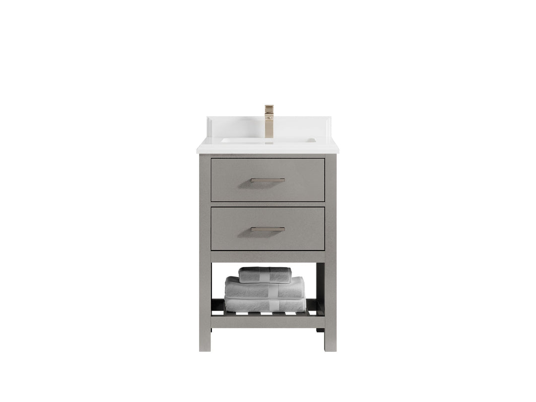 Parker 24 in. W x 22 in. D Single Sink Bathroom Vanity | 
              
                Elephant Skin Gray
                
                  
             - PRK-CAB-GRY-23 - photo №31