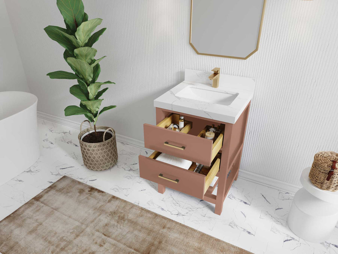 Parker 24 in. W x 22 in. D Single Sink Bathroom Vanity - Willow Bath and Vanity