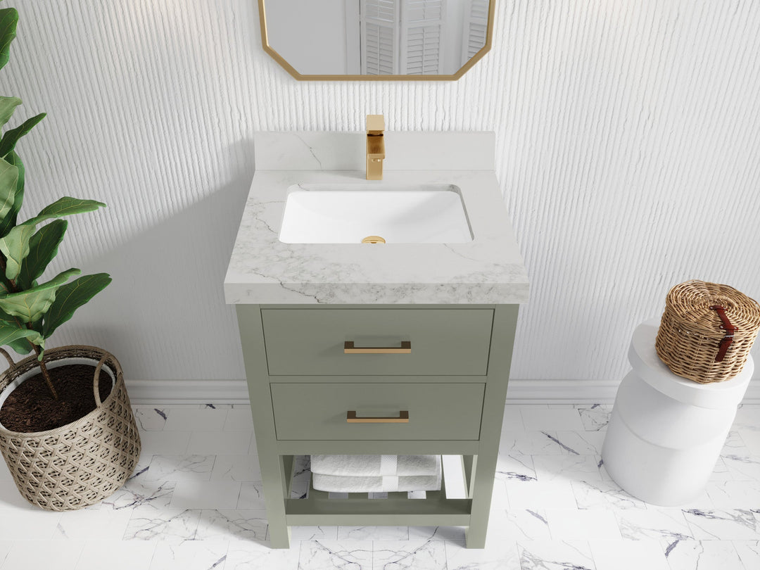Parker 24 in. W x 22 in. D Single Sink Bathroom Vanity - Willow Bath and Vanity
