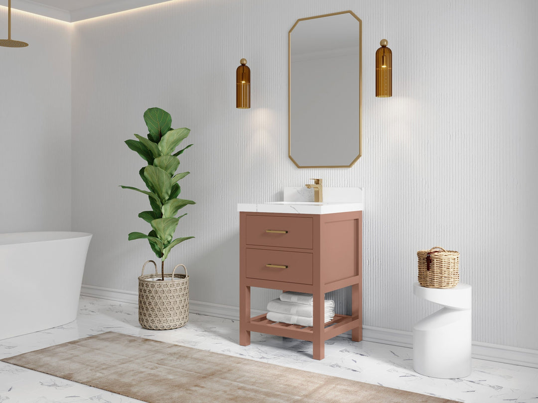 Parker 24 in. W x 22 in. D Single Sink Bathroom Vanity - Willow Bath and Vanity