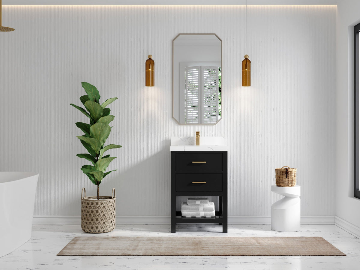 Parker 24 in. W x 22 in. D Single Sink Bathroom Vanity - Willow Bath and Vanity