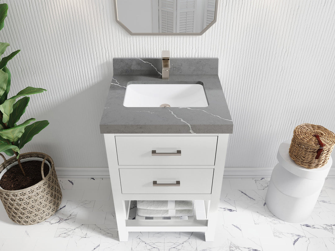 Parker 24 in. W x 22 in. D Single Sink Bathroom Vanity - Willow Bath and Vanity