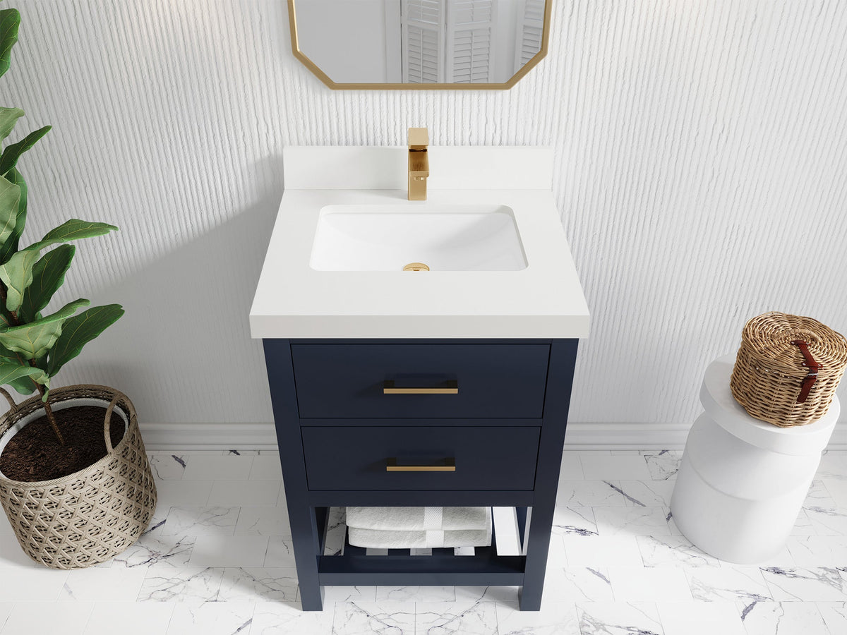 Parker 24 in. W x 22 in. D Single Sink Bathroom Vanity - Willow Bath and Vanity