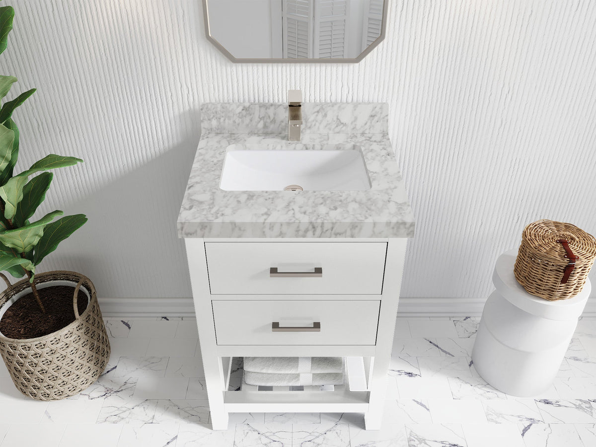 Parker 24 in. W x 22 in. D Single Sink Bathroom Vanity - Willow Bath and Vanity