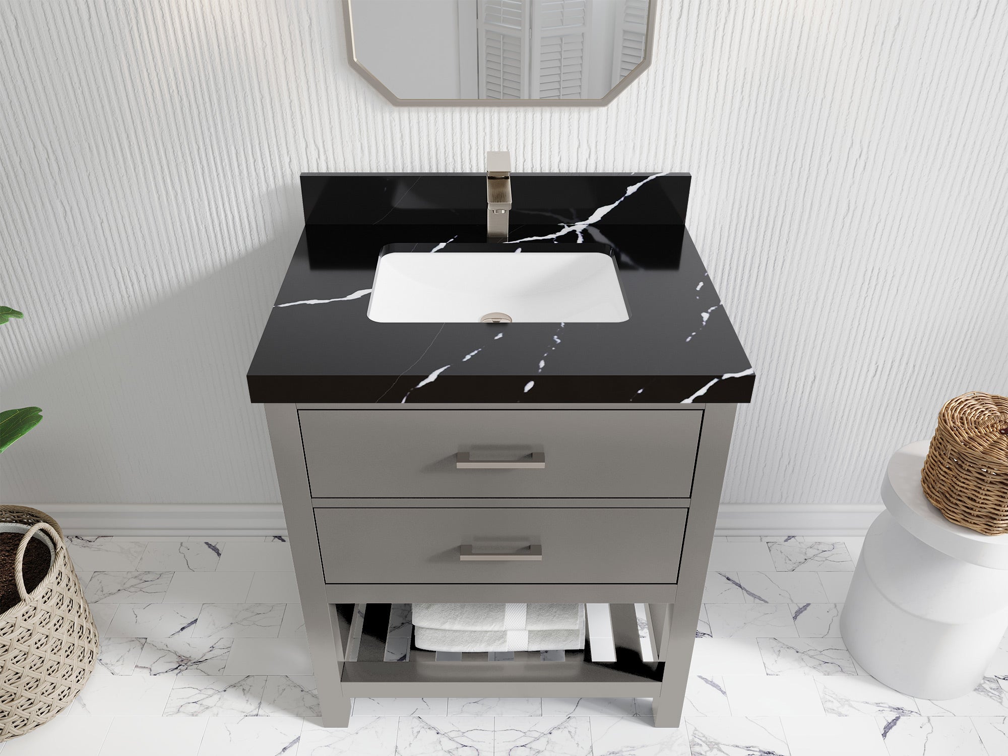 Parker 30 in. W x 22 in. D Single Sink Bathroom Vanity - Willow Bath and Vanity