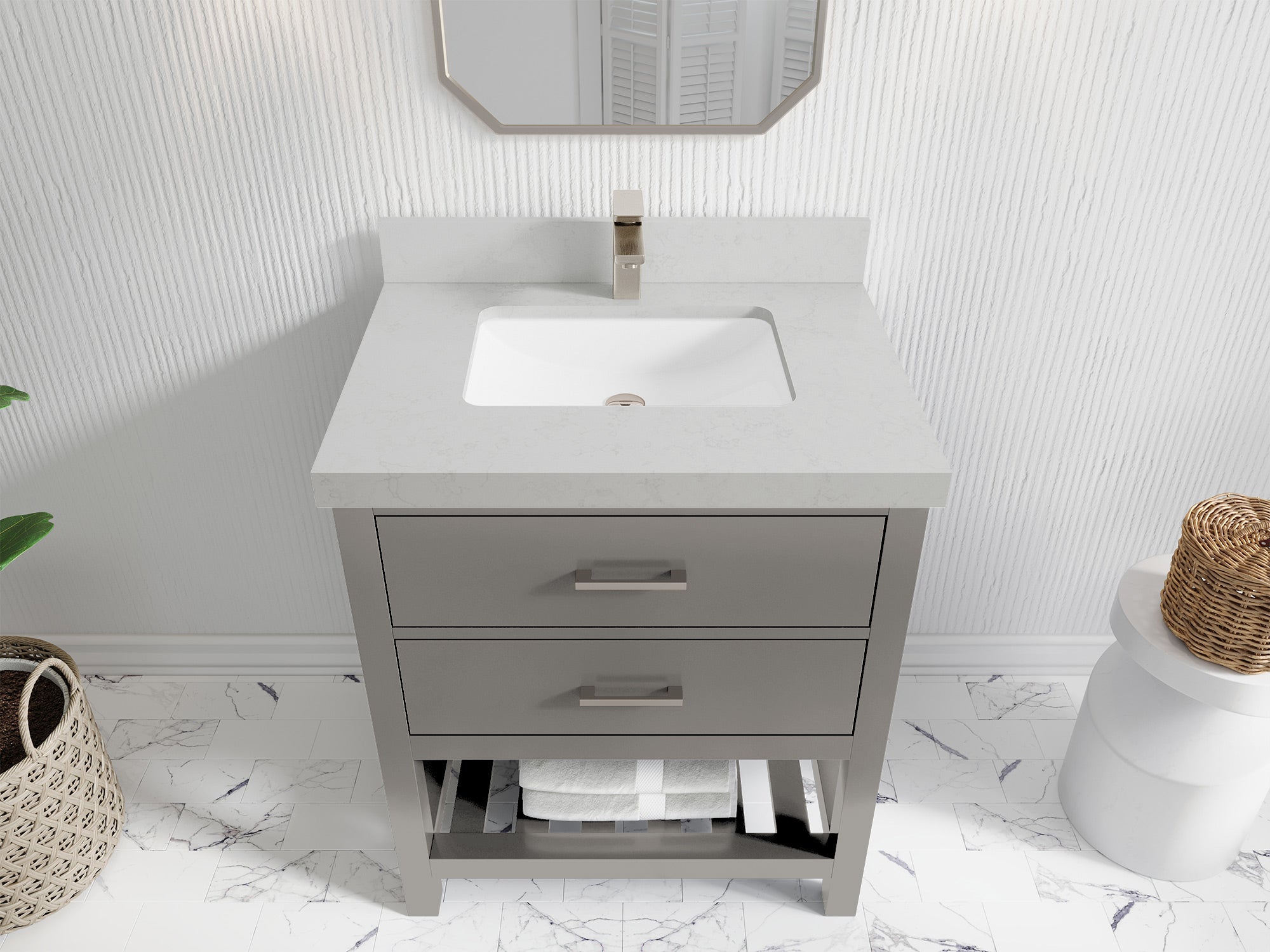 Parker 30 in. W x 22 in. D Single Sink Bathroom Vanity - Willow Bath and Vanity