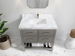 Parker 36 in. W x 22 in. D Single Sink Bathroom Vanity - photo 19