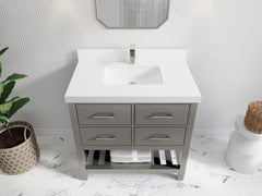 Parker 36 in. W x 22 in. D Single Sink Bathroom Vanity - photo 35
