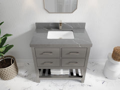 Parker 36 in. W x 22 in. D Single Sink Bathroom Vanity - photo 25