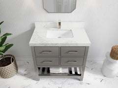 Parker 36 in. W x 22 in. D Single Sink Bathroom Vanity - photo 17