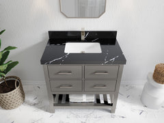 Parker 36 in. W x 22 in. D Single Sink Bathroom Vanity - photo 11