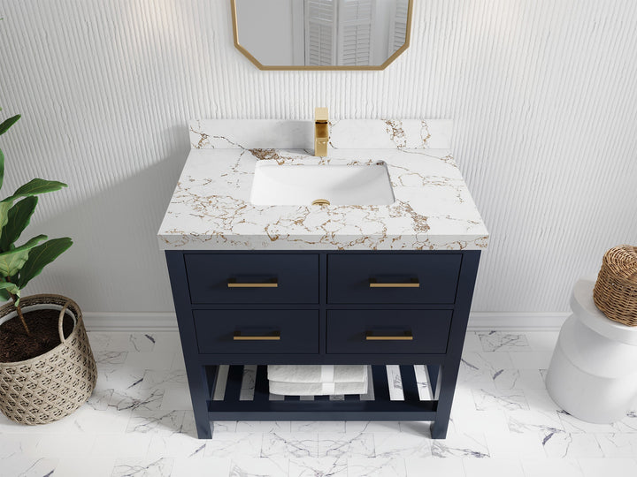 Parker 36 in. W x 22 in. D Single Sink Bathroom Vanity - photo 32