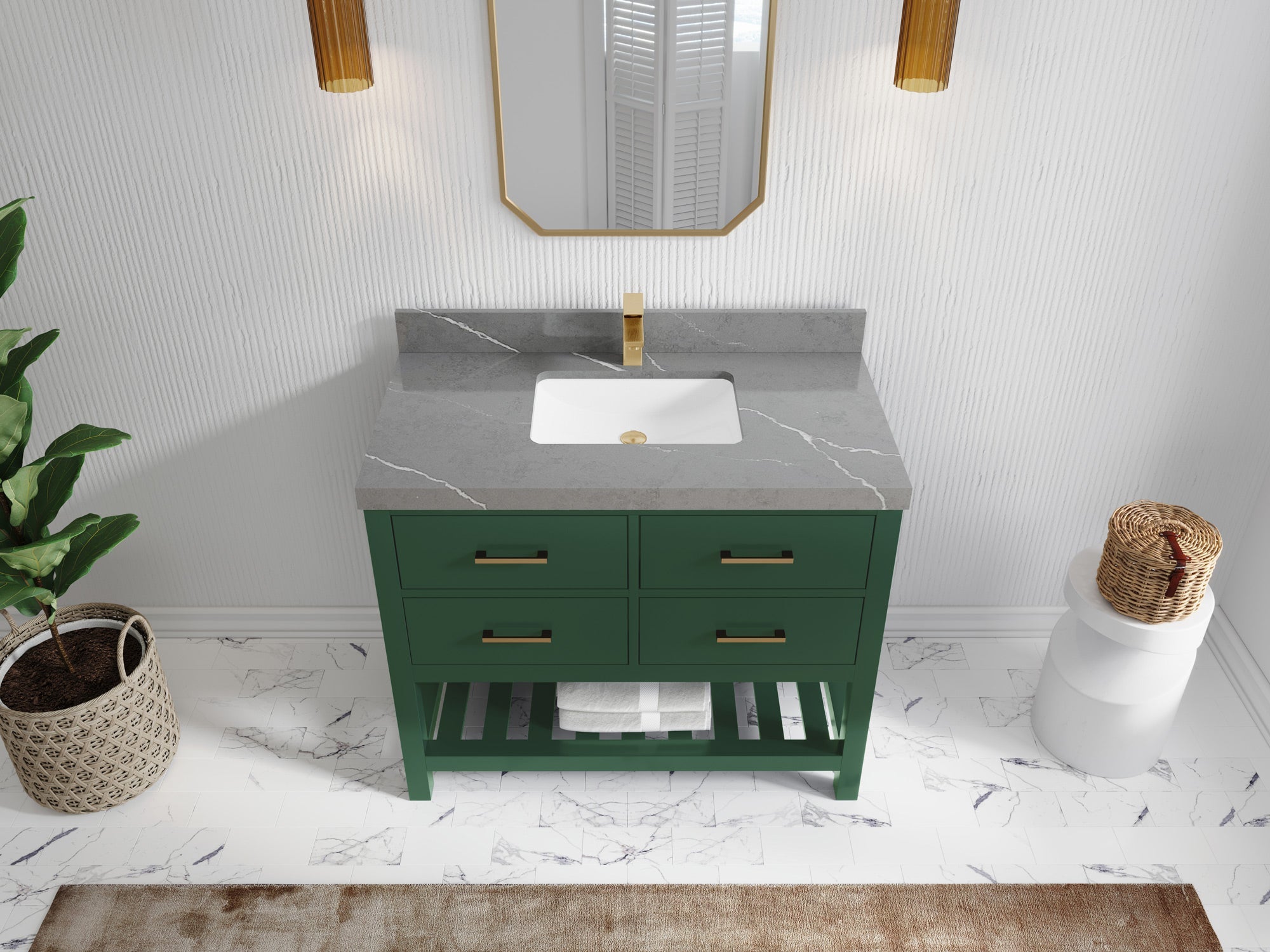 Parker 42 in. W x 22 in. D Single Sink Bathroom Vanity - Willow Bath and Vanity