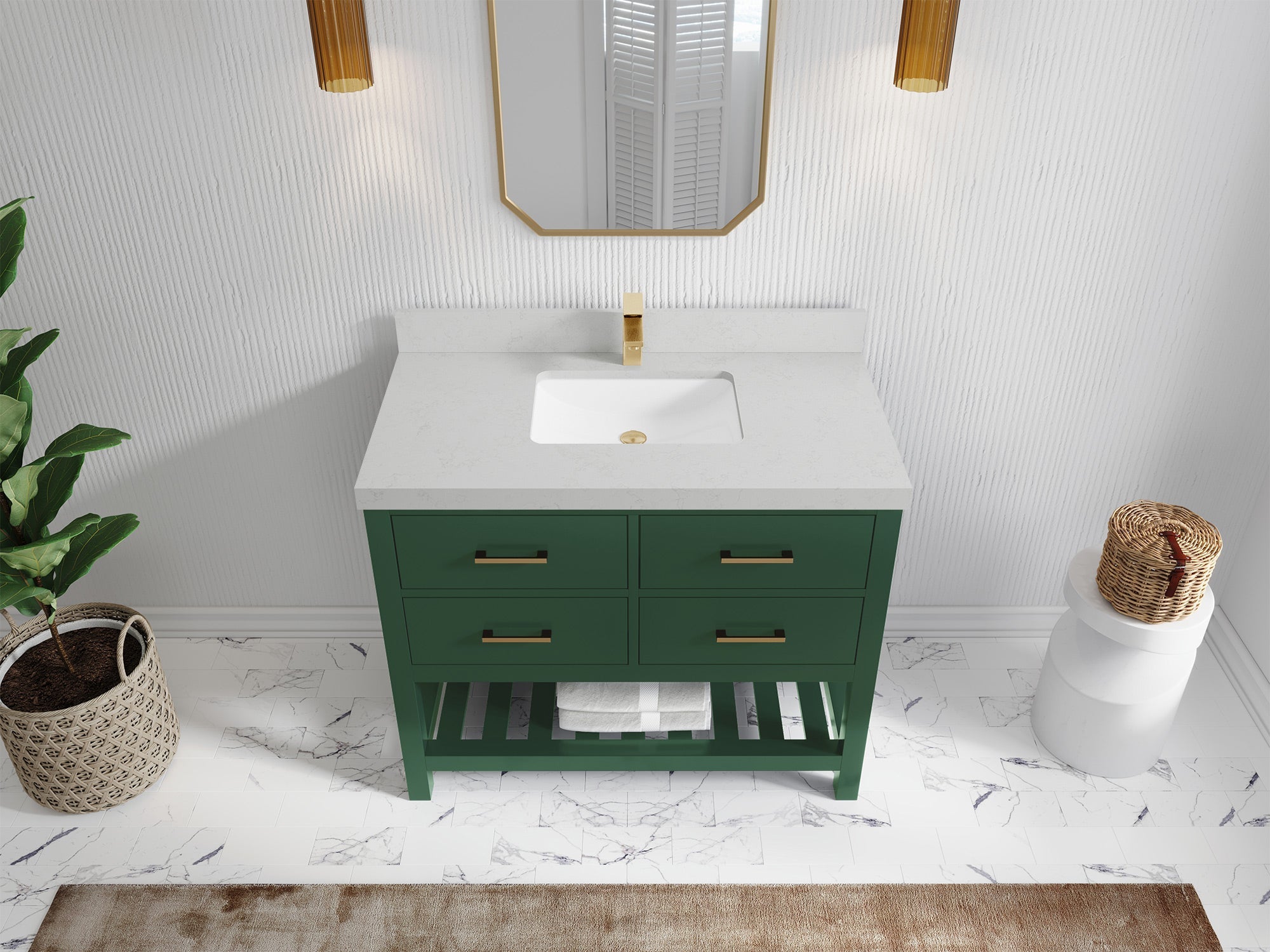 Parker 42 in. W x 22 in. D Single Sink Bathroom Vanity - Willow Bath and Vanity