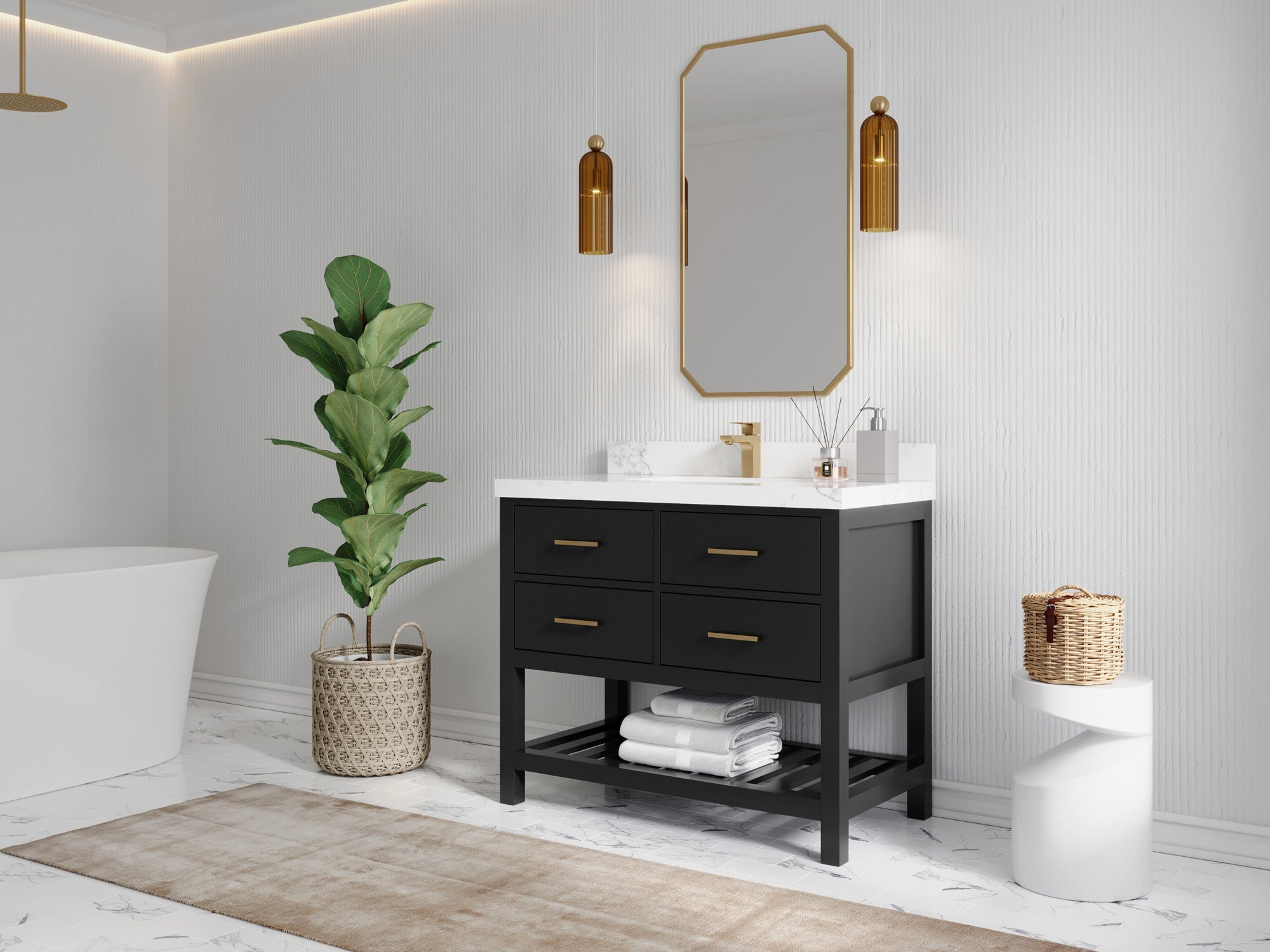 Parker 42 in. W x 22 in. D Single Sink Bathroom Vanity - Willow Bath and Vanity