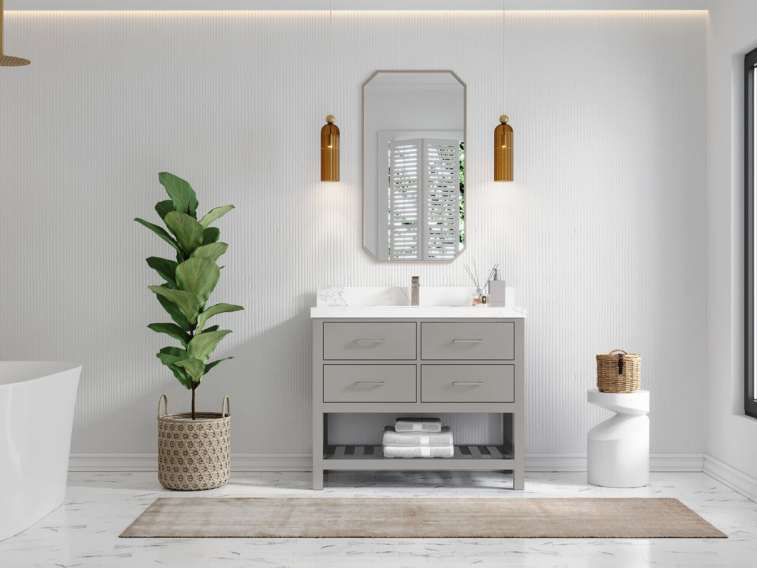 Parker 42 in. W x 22 in. D Single Sink Bathroom Vanity - Willow Bath and Vanity