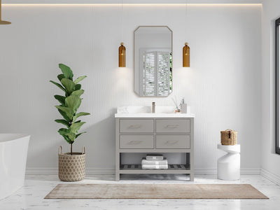 Parker 42 in. W x 22 in. D Single Sink Bathroom Vanity - Willow Bath and Vanity
