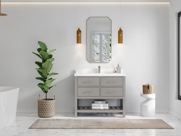 Parker 42 in. W x 22 in. D Single Sink Bathroom Vanity - photo 4