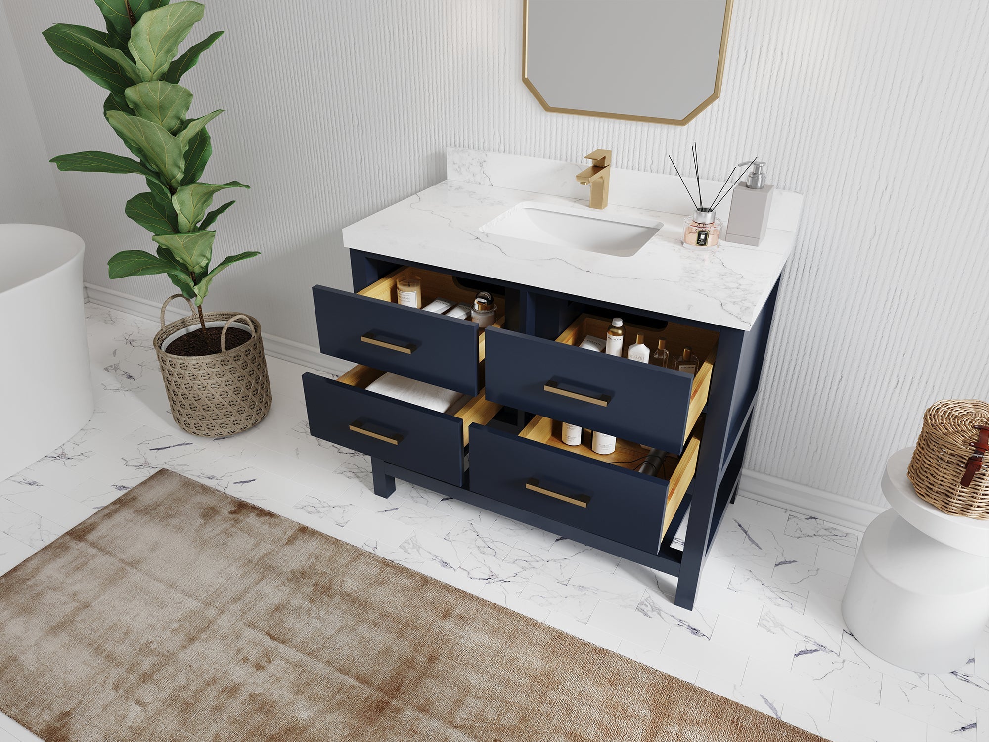 Parker 42 in. W x 22 in. D Single Sink Bathroom Vanity - Willow Bath and Vanity