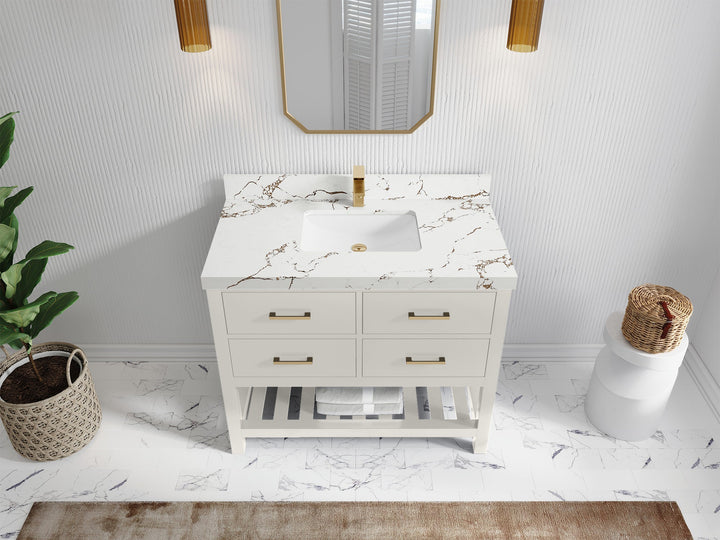 Parker 42 in. W x 22 in. D Single Sink Bathroom Vanity - photo 33