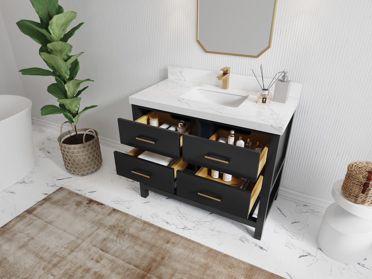 Parker 42 in. W x 22 in. D Single Sink Bathroom Vanity - Willow Bath and Vanity