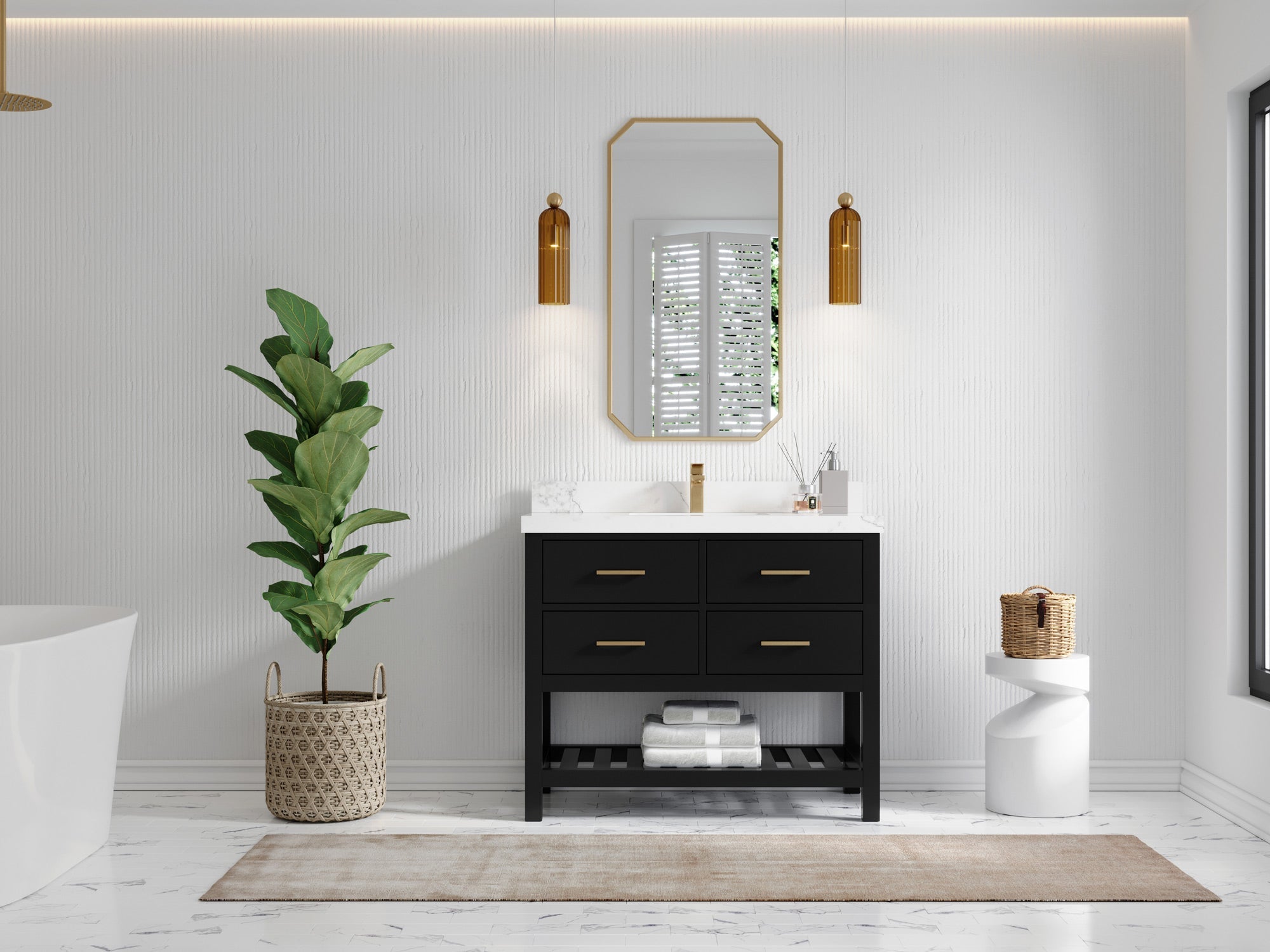 Parker 42 in. W x 22 in. D Single Sink Bathroom Vanity - Willow Bath and Vanity