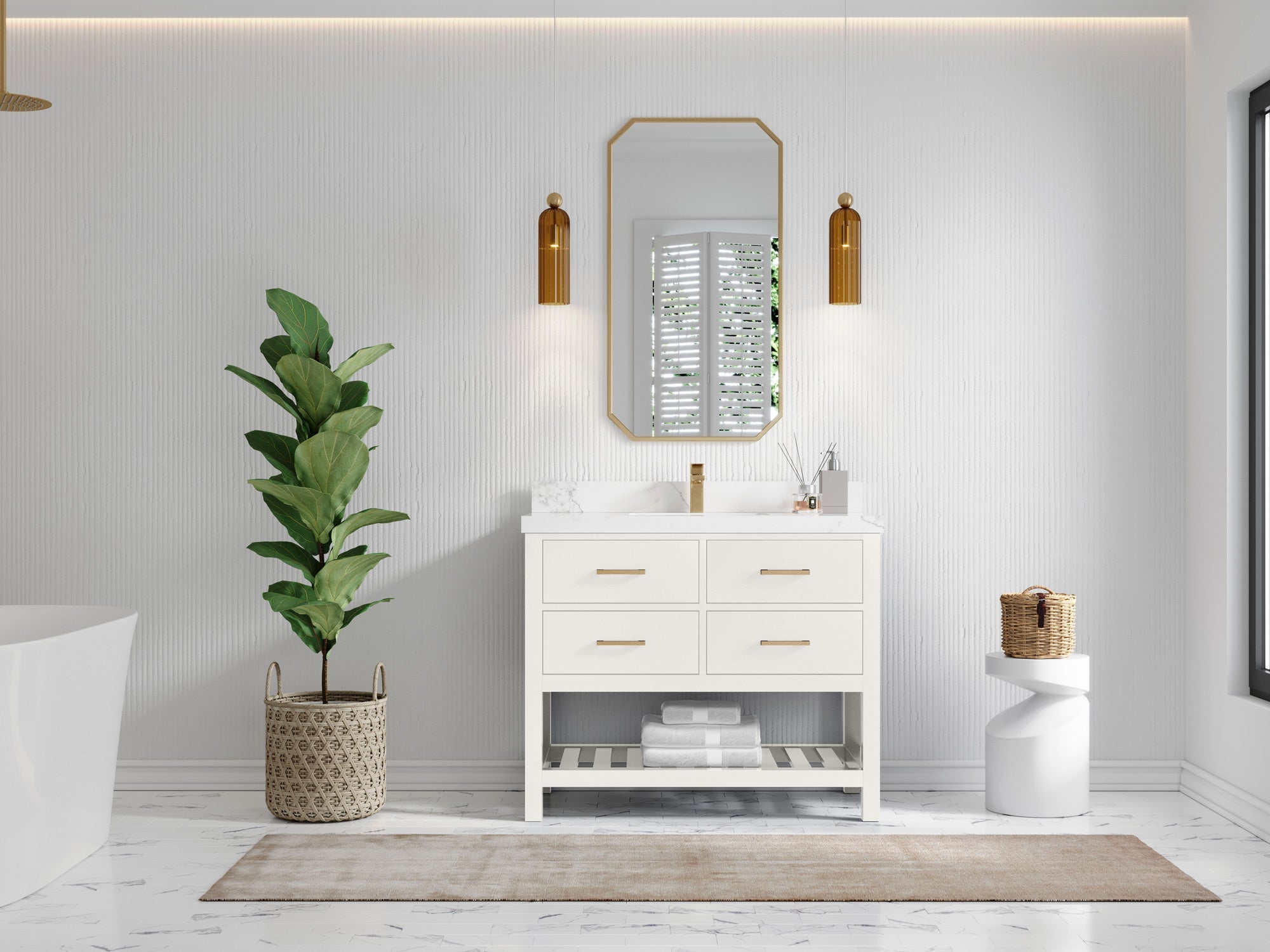 Parker 42 in. W x 22 in. D Single Sink Bathroom Vanity - Willow Bath and Vanity