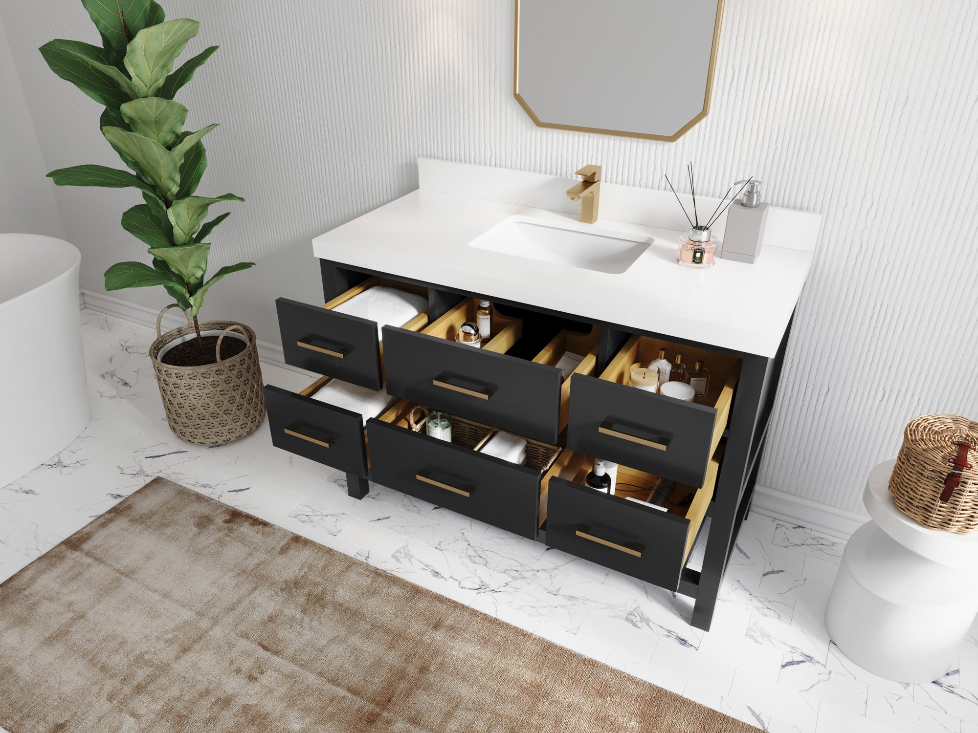 Parker 48 in. W x 22 in. D Single Sink Bathroom Vanity - Willow Bath and Vanity