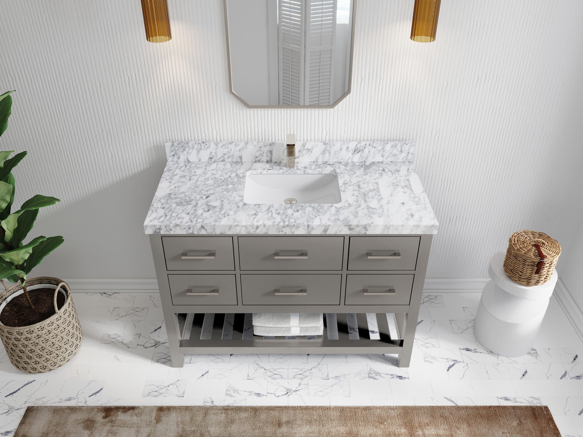 Parker 48 in. W x 22 in. D Single Sink Bathroom Vanity - Willow Bath and Vanity