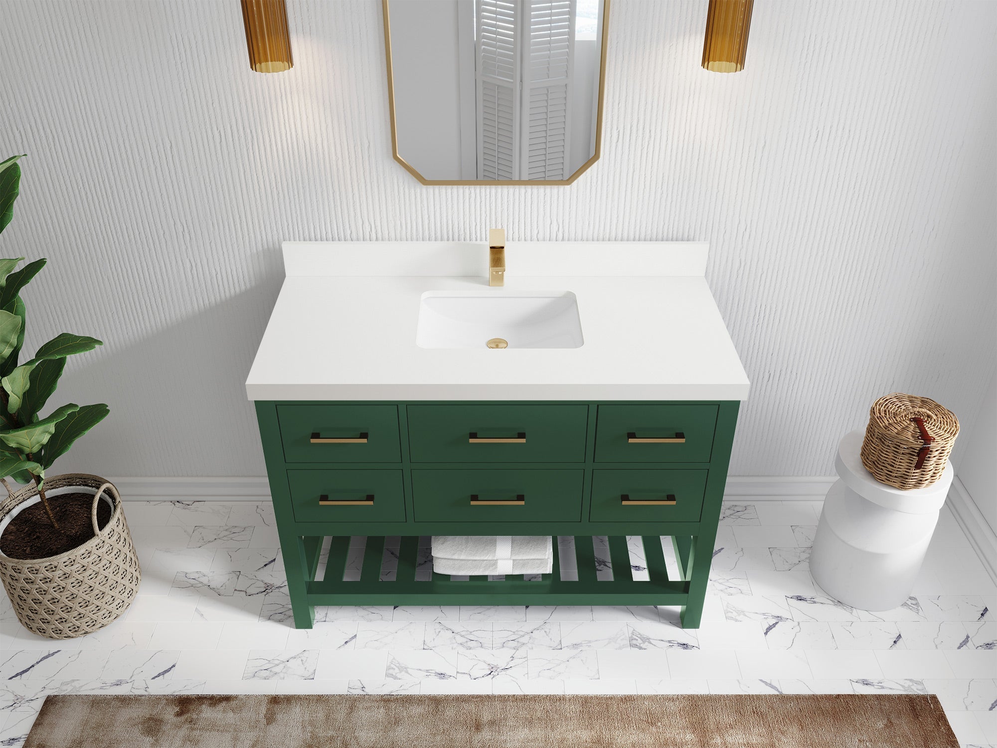 Parker 48 in. W x 22 in. D Single Sink Bathroom Vanity - Willow Bath and Vanity