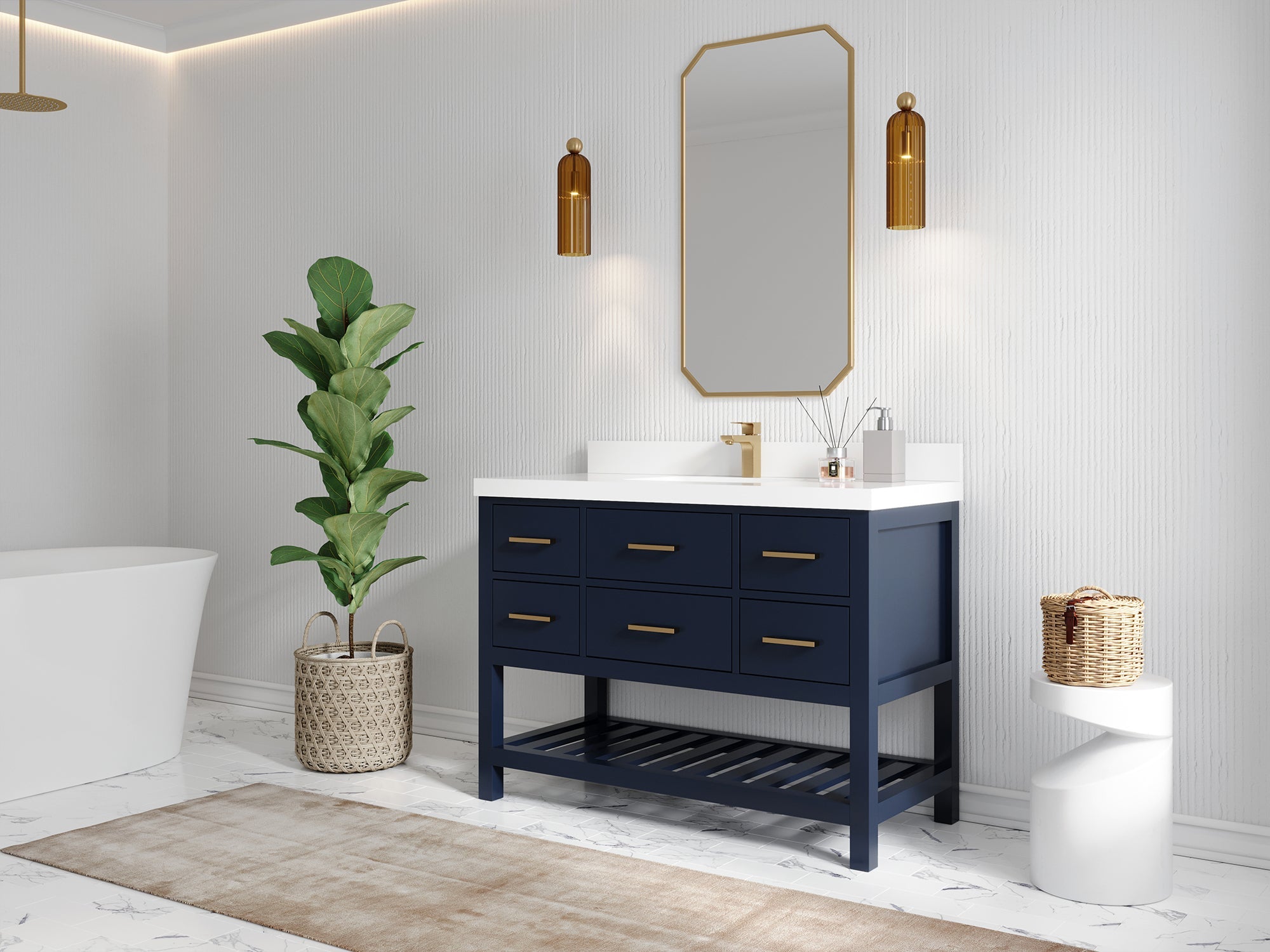 Parker 48 in. W x 22 in. D Single Sink Bathroom Vanity - Willow Bath and Vanity
