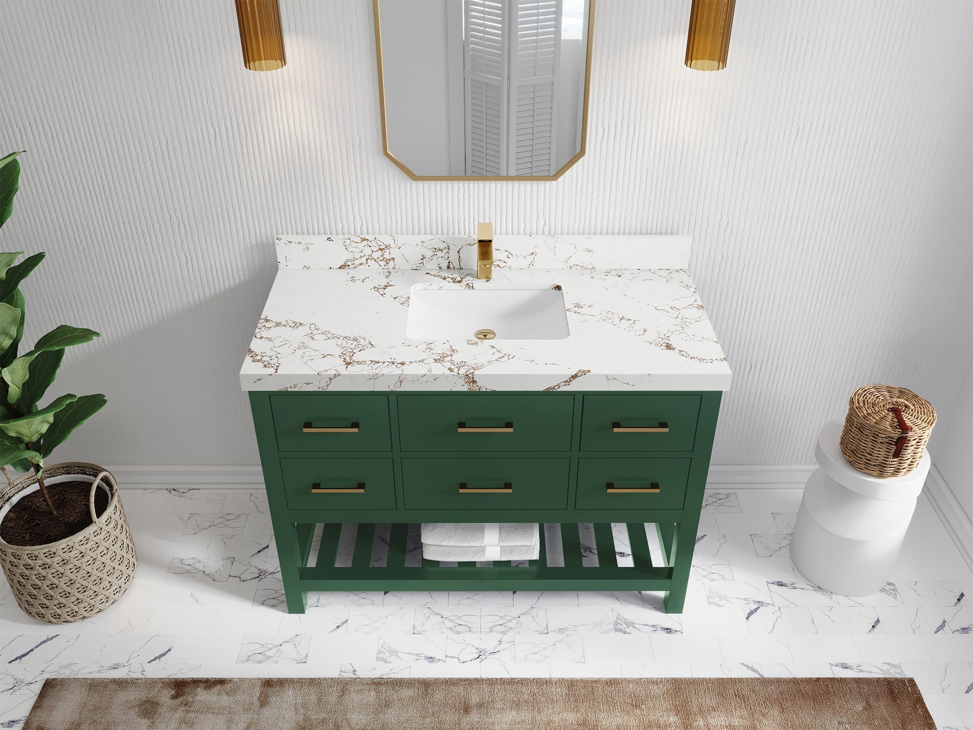 Parker 48 in. W x 22 in. D Single Sink Bathroom Vanity - Willow Bath and Vanity