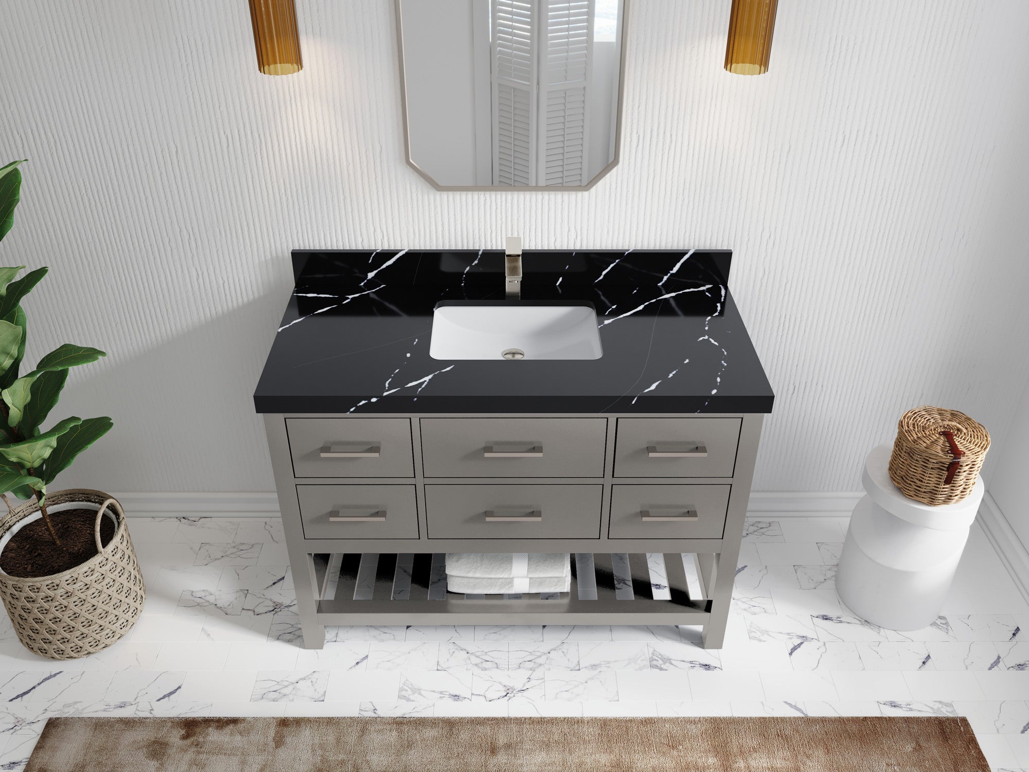 Parker 48 in. W x 22 in. D Single Sink Bathroom Vanity - Willow Bath and Vanity