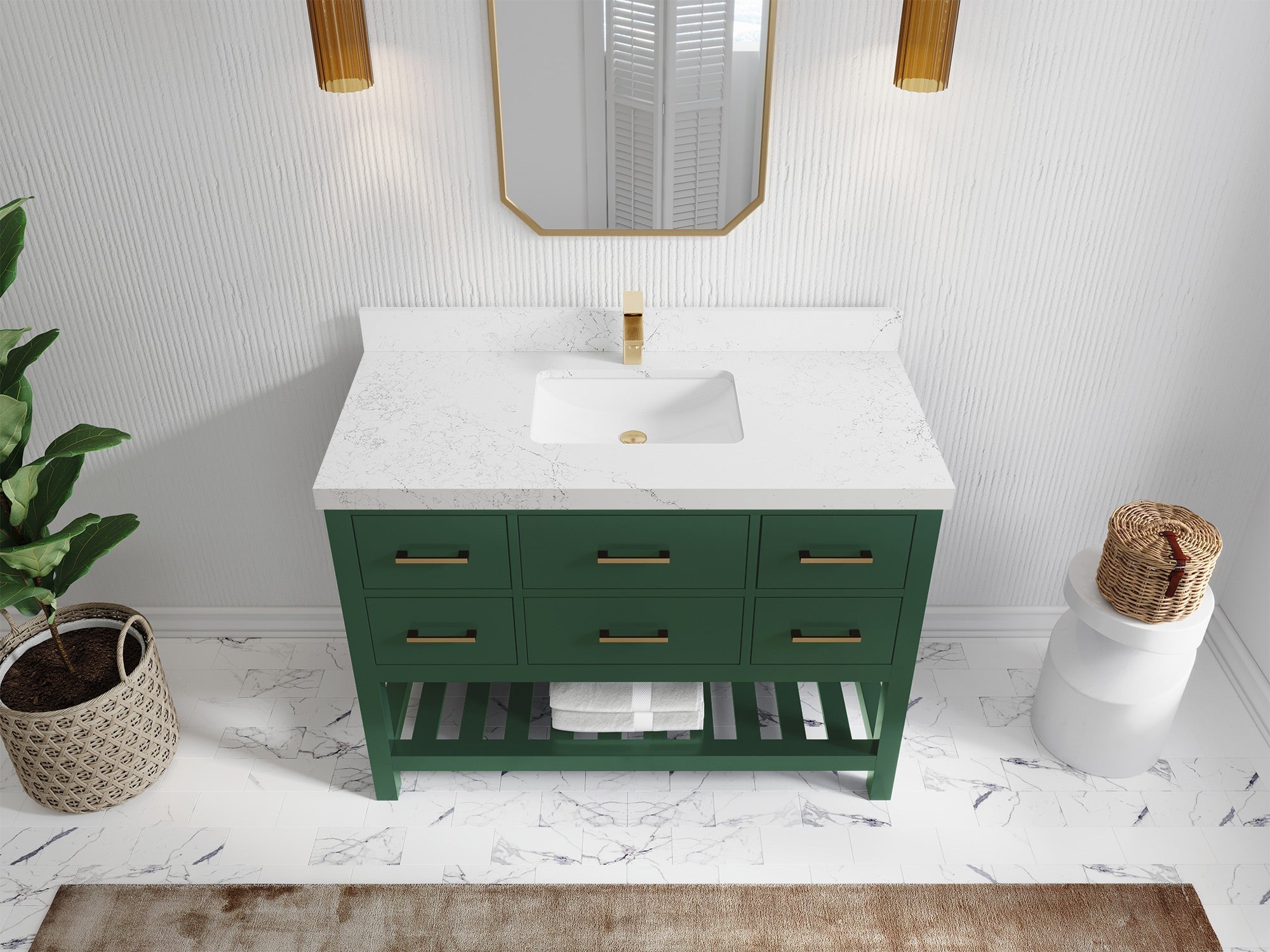 Parker 48 in. W x 22 in. D Single Sink Bathroom Vanity - Willow Bath and Vanity
