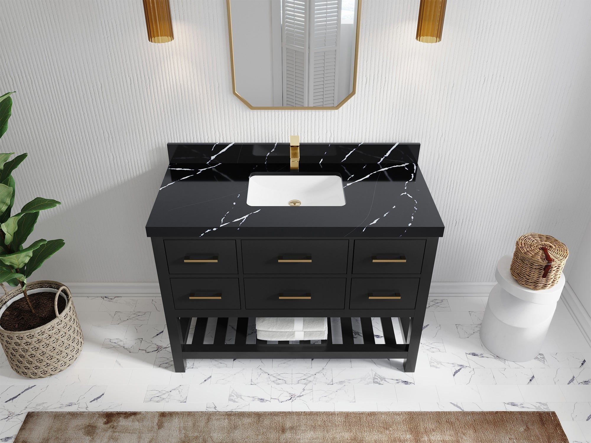 Parker 48 in. W x 22 in. D Single Sink Bathroom Vanity - Willow Bath and Vanity