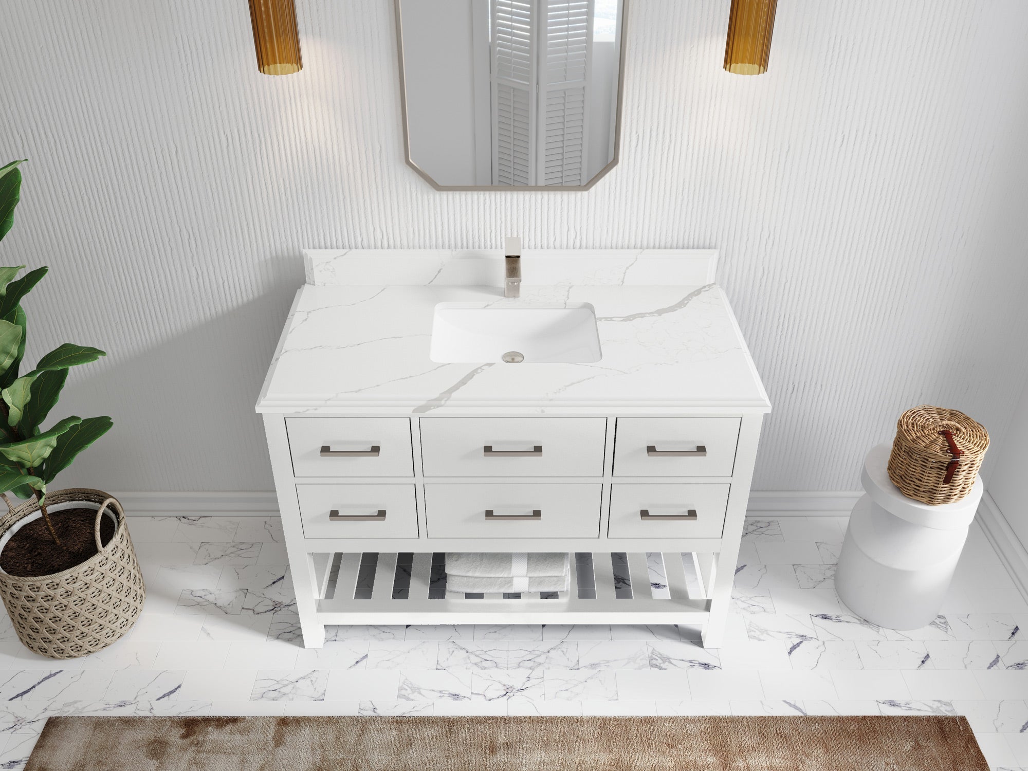 Parker 48 in. W x 22 in. D Single Sink Bathroom Vanity - Willow Bath and Vanity