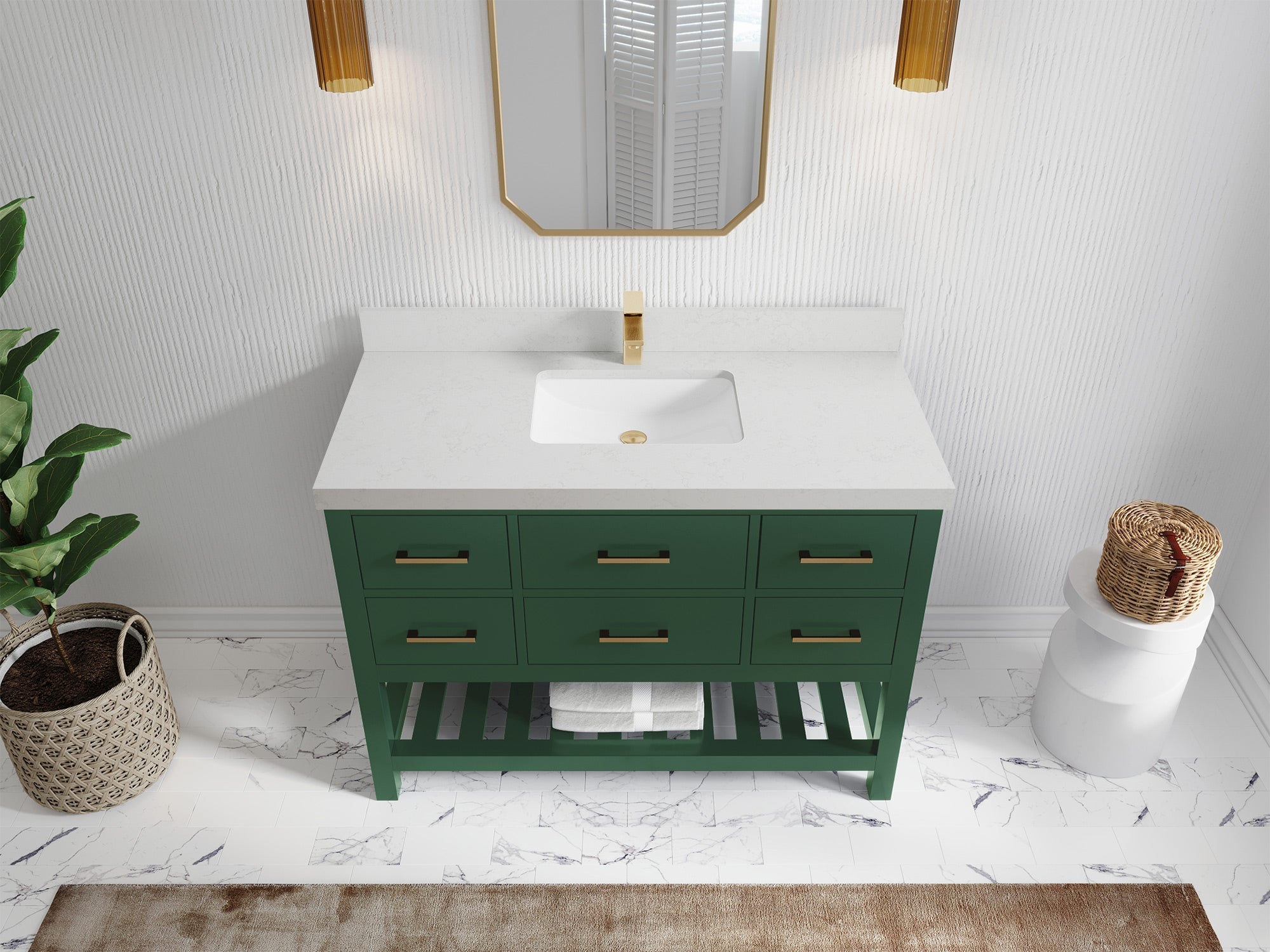 Parker 48 in. W x 22 in. D Single Sink Bathroom Vanity - Willow Bath and Vanity
