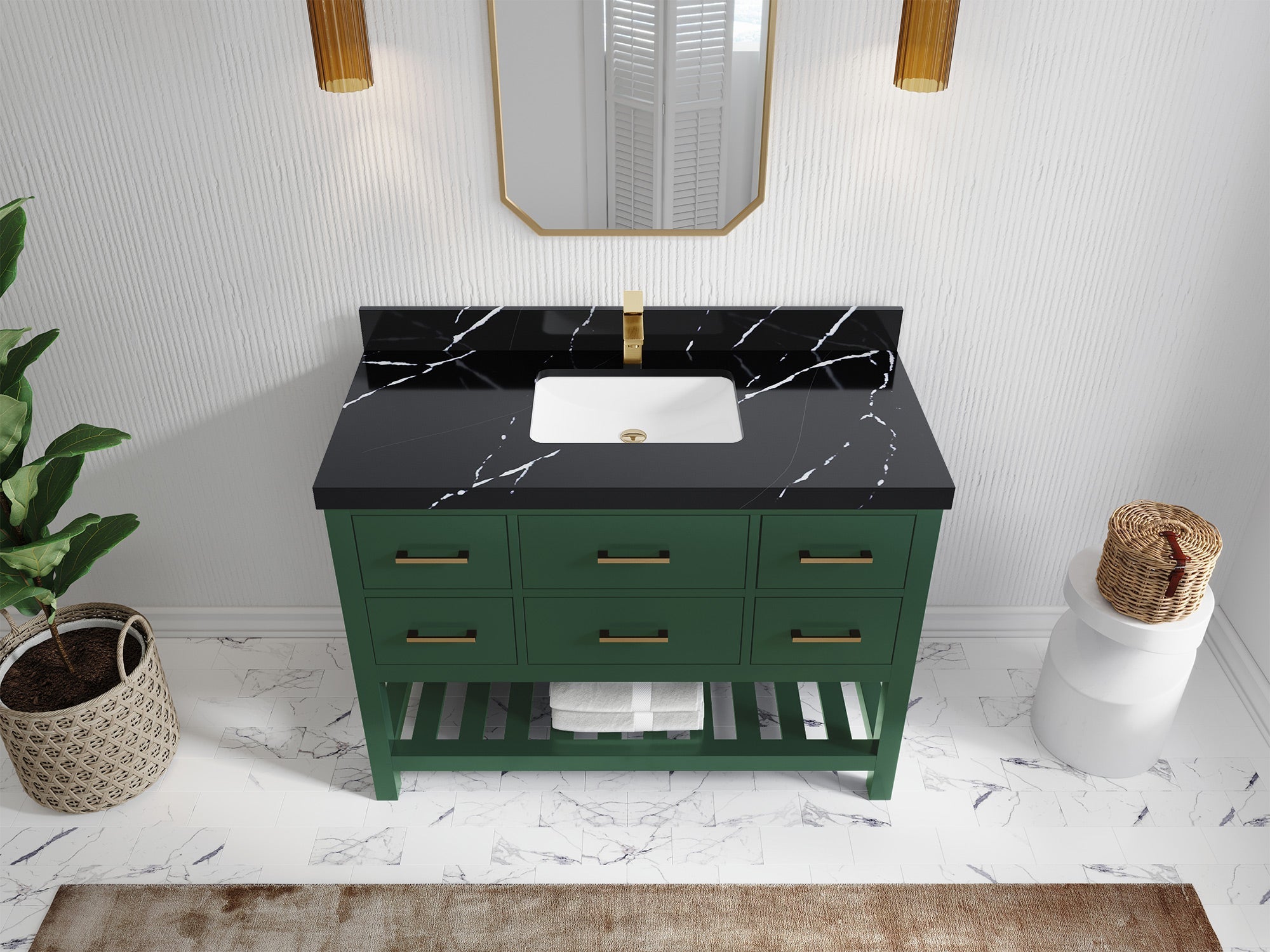 Parker 48 in. W x 22 in. D Single Sink Bathroom Vanity - Willow Bath and Vanity
