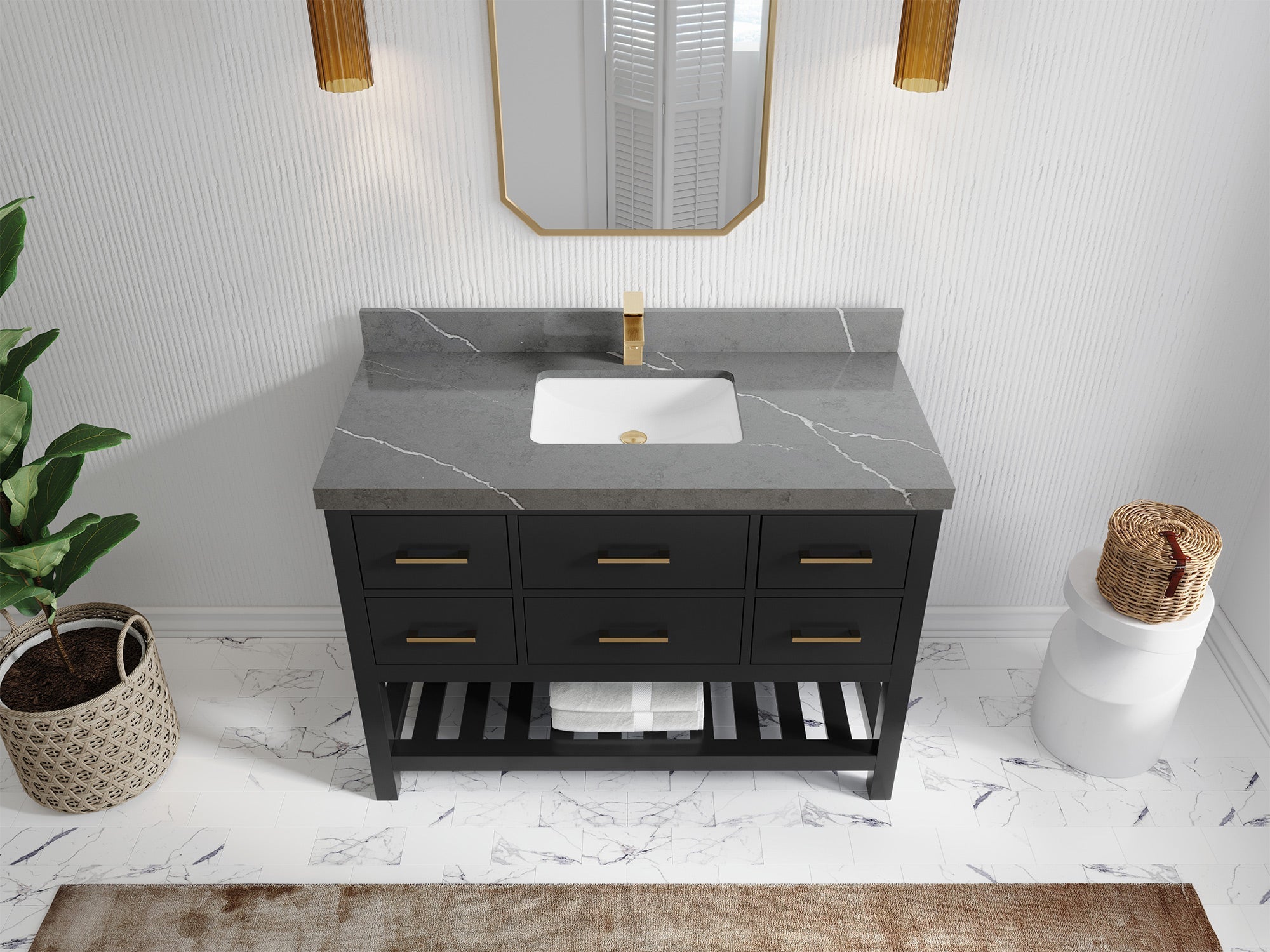 Parker 48 in. W x 22 in. D Single Sink Bathroom Vanity - Willow Bath and Vanity