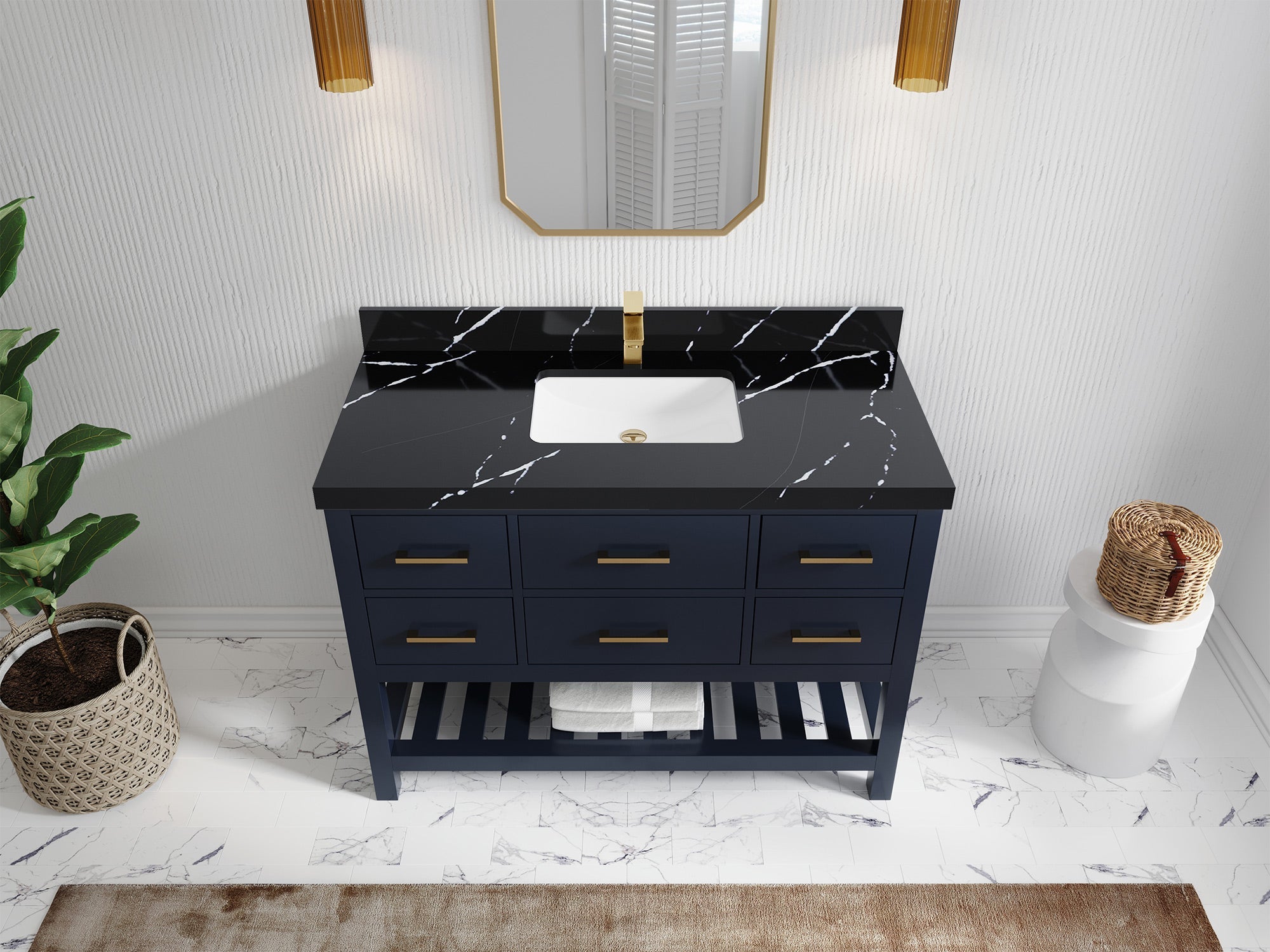 Parker 48 in. W x 22 in. D Single Sink Bathroom Vanity - Willow Bath and Vanity