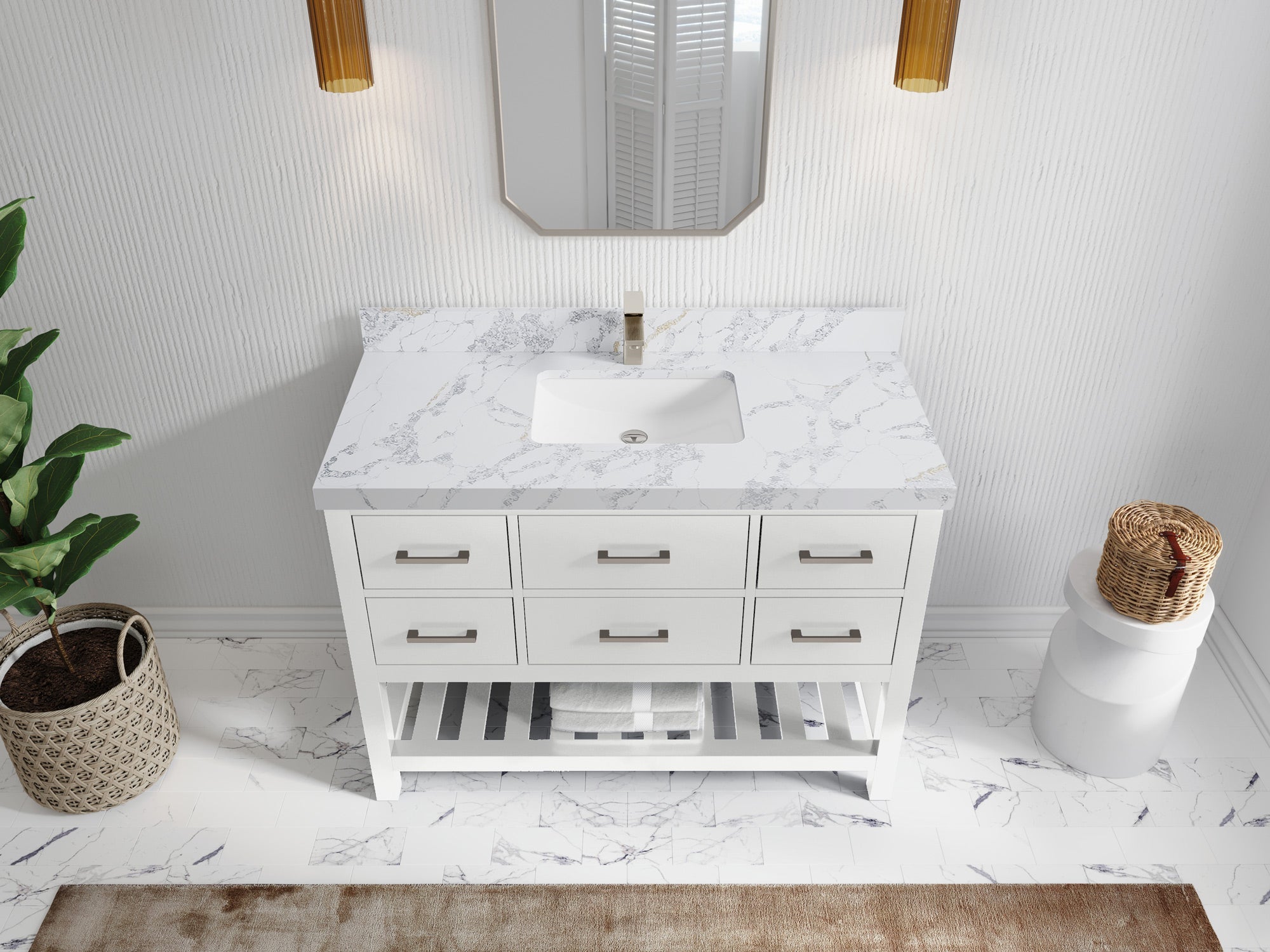 Parker 48 in. W x 22 in. D Single Sink Bathroom Vanity - Willow Bath and Vanity
