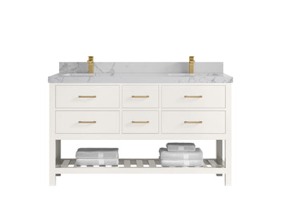 Parker 60 in. W x 22 in. D Double Sink Bathroom Vanity - Willow Bath and Vanity
