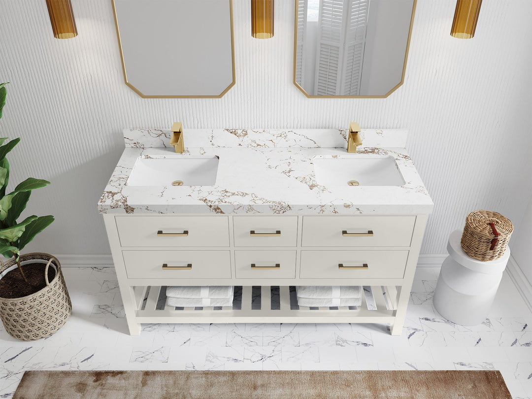 Parker 60 in. W x 22 in. D Double Sink Bathroom Vanity - Willow Bath and Vanity