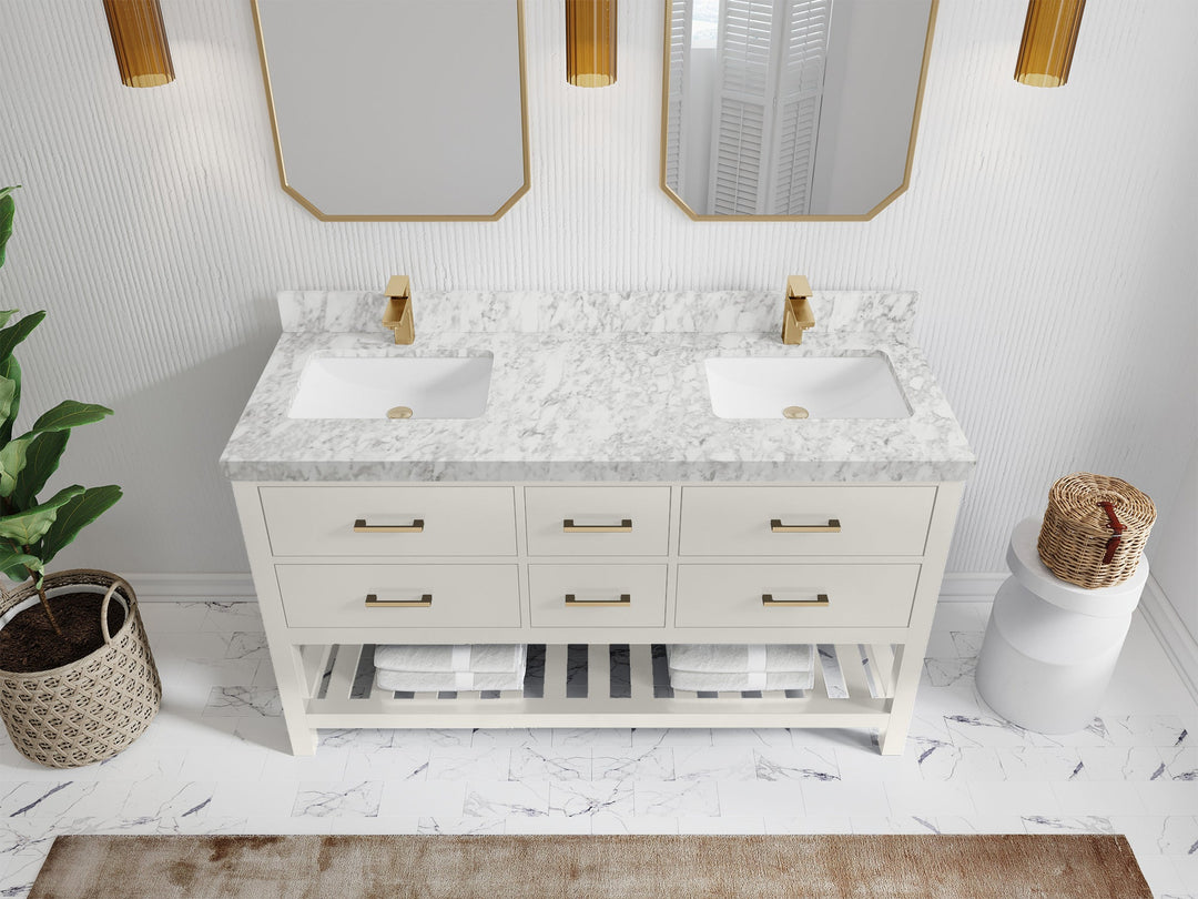Parker 60 in. W x 22 in. D Double Sink Bathroom Vanity - Willow Bath and Vanity