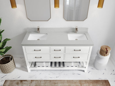 Parker 60 in. W x 22 in. D Double Sink Bathroom Vanity - Willow Bath and Vanity