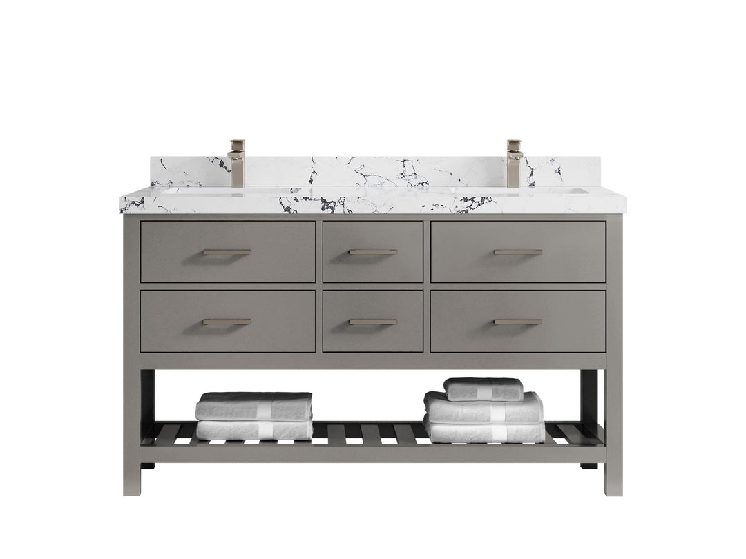 Parker 60 in. W x 22 in. D Double Sink Bathroom Vanity - Willow Bath and Vanity