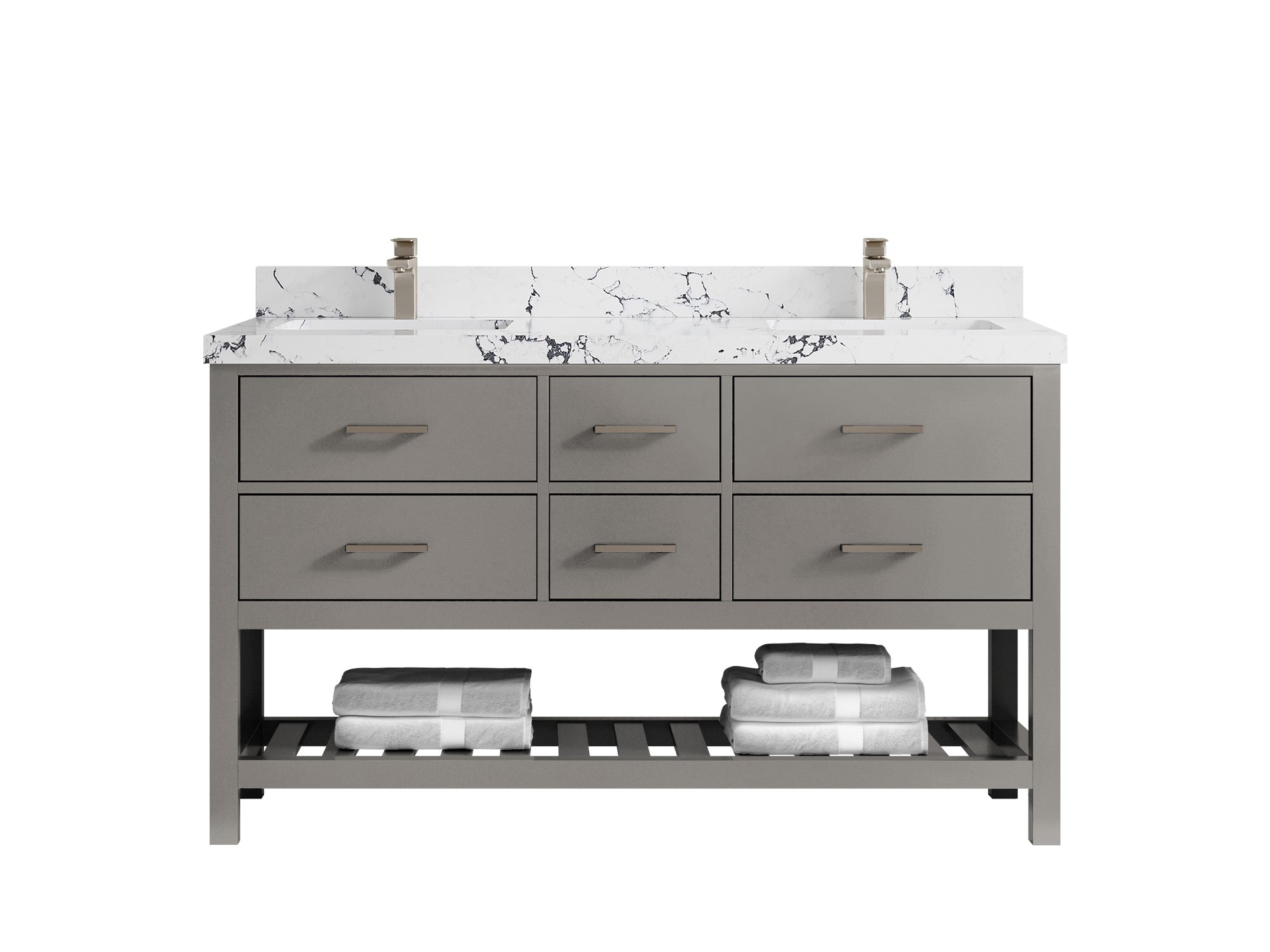 Parker 60 in. W x 22 in. D Double Sink Bathroom Vanity - Willow Bath and Vanity
