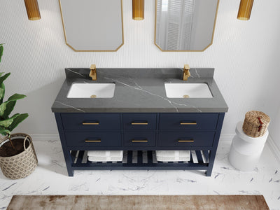 Parker 60 in. W x 22 in. D Double Sink Bathroom Vanity - Willow Bath and Vanity