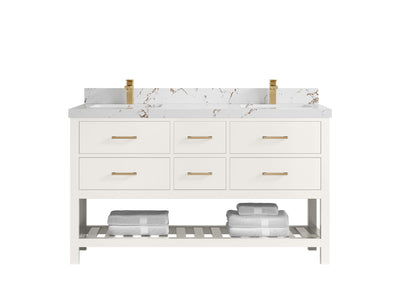 Parker 60 in. W x 22 in. D Double Sink Bathroom Vanity - Willow Bath and Vanity