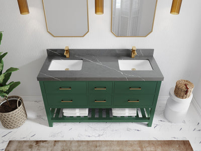 Parker 60 in. W x 22 in. D Double Sink Bathroom Vanity - Willow Bath and Vanity